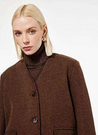 Koton Regular Fit Kahve Kadın Ceket 6WAK20248EW