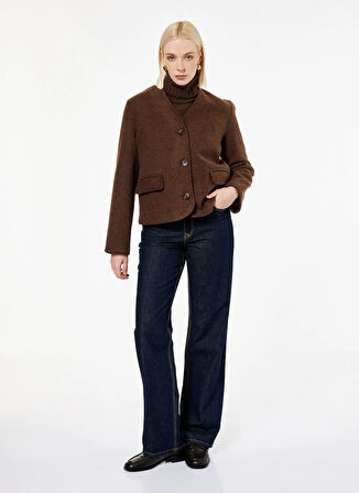 Koton Regular Fit Kahve Kadın Ceket 6WAK20248EW