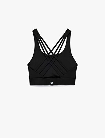 Slim Fit U Yaka Sırt Detaylı Sporcu Sütyeni