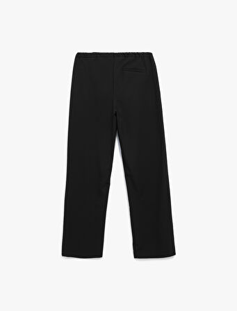 Normal Bel Beli Bağcıklı Düz Paça Pantolon