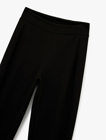 Yüksek Bel Pamuklu Rahat Kalıp Spor Jogger Eşofman Altı