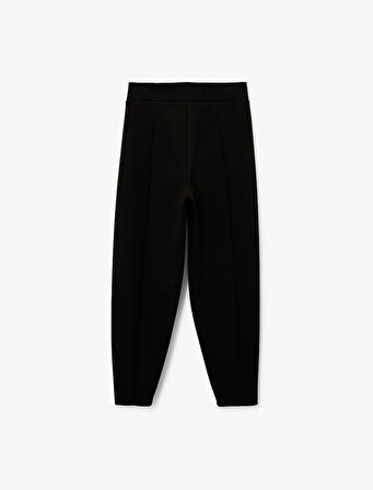 Yüksek Bel Pamuklu Rahat Kalıp Spor Jogger Eşofman Altı