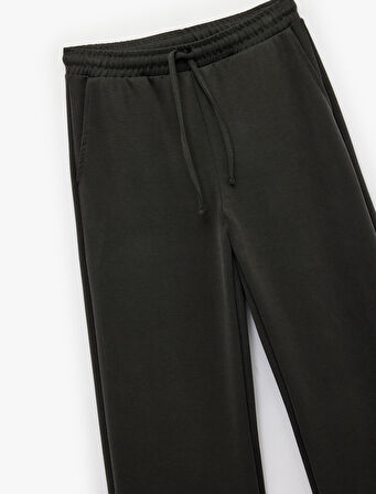 Yüksek Bel Geniş Paça Spor Eşofman Altı