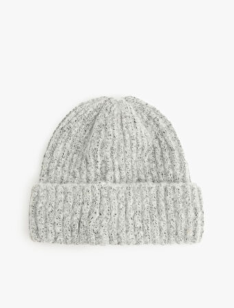 İnci İşlemeli Triko Bere