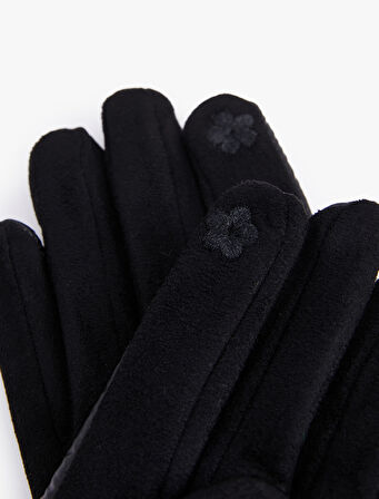 Çiçek İşlemeli Şişme Eldiven