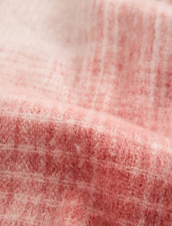 Desenli Püsküllü Uzun Atkı