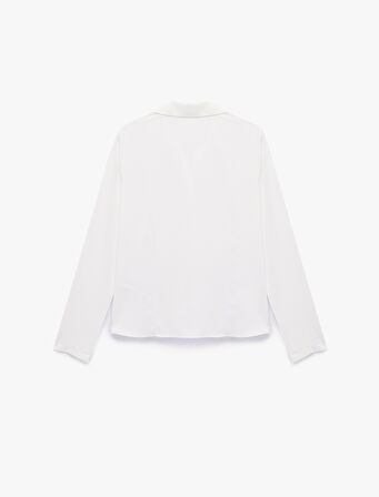 Regular Fit Uzun Kollu Klasik Yaka Saten Gömlek