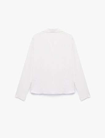 Regular Fit Uzun Kollu Klasik Yaka Saten Gömlek