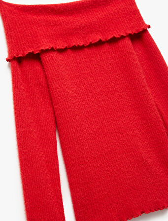 Omzu Açık Uzun Kollu Tişört