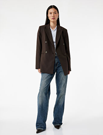 Pamuklu Düz Kesim Düz Paça Jean Pantolon - Straight Jeans