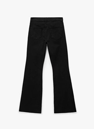 Koton Normal Bel Tights Fit Siyah Kadın Pantolon 6WAL40007MW