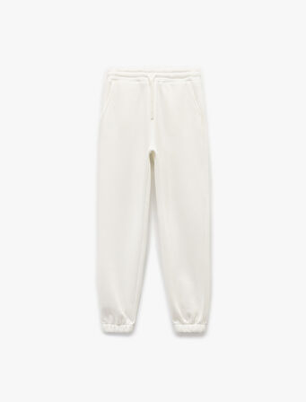 Şardonlu Cepli Beli Bağcıklı Rahat Kalıp Jogger Eşofman Altı