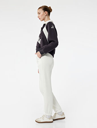 Şardonlu Cepli Beli Bağcıklı Rahat Kalıp Jogger Eşofman Altı