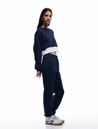 Şardonlu Cepli Beli Bağcıklı Rahat Kalıp Jogger Eşofman Altı