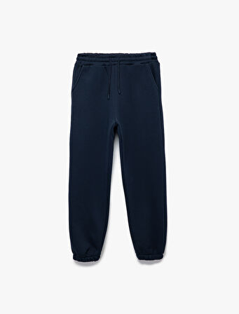 Şardonlu Cepli Beli Bağcıklı Rahat Kalıp Jogger Eşofman Altı