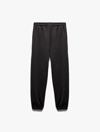 Şardonlu Cepli Beli Bağcıklı Rahat Kalıp Jogger Eşofman Altı