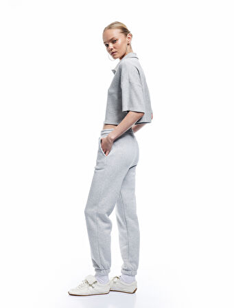 Şardonlu Cepli Beli Bağcıklı Rahat Kalıp Jogger Eşofman Altı