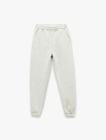 Şardonlu Cepli Beli Bağcıklı Rahat Kalıp Jogger Eşofman Altı