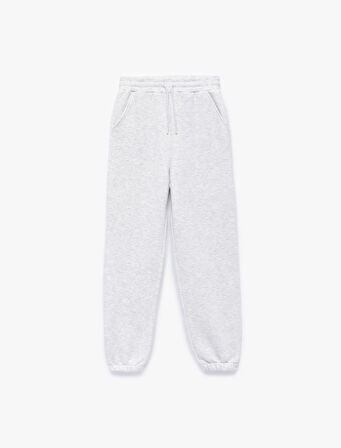 Şardonlu Cepli Beli Bağcıklı Rahat Kalıp Jogger Eşofman Altı