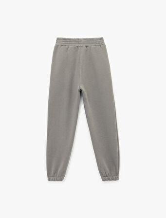 Üç İplik Şardonlu Cepli Beli Lastikli Jogger Eşofman Altı