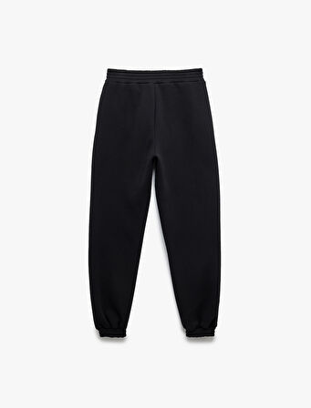 Fermuarlı Cepli Beli Lastikli Şardonlu Jogger Eşofman Altı