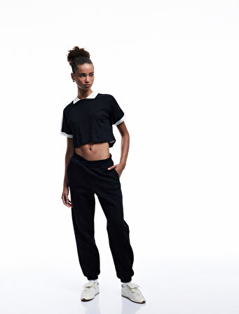 Fermuarlı Cepli Beli Lastikli Şardonlu Jogger Eşofman Altı