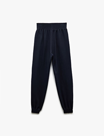 Beli Lastikli Yüksek Bel Cepli Rahat Kalıp Jogger Eşofman Altı