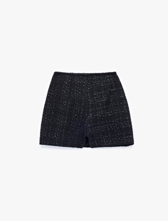 Dar Kesim Mini Tüvit Şort Etek