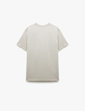 Pamuklu Kısa Kollu Bisiklet Yaka Erkek Basic Tişört