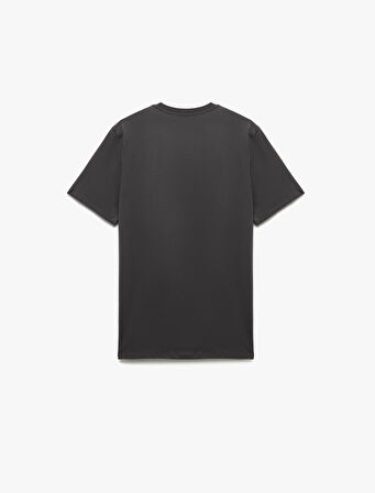 Pamuklu Kısa Kollu Bisiklet Yaka Erkek Basic Tişört