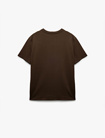 Kısa Kollu Bisiklet Yaka Tok Kumaş Regular Fit Pamuklu Tişört