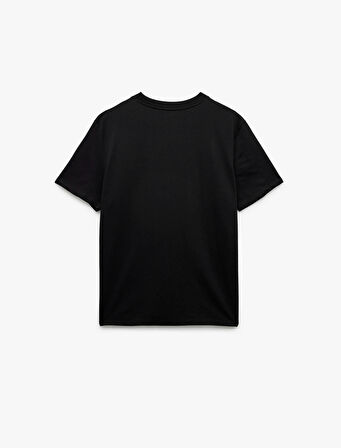 Kısa Kollu Bisiklet Yaka Tok Kumaş Regular Fit Pamuklu Tişört