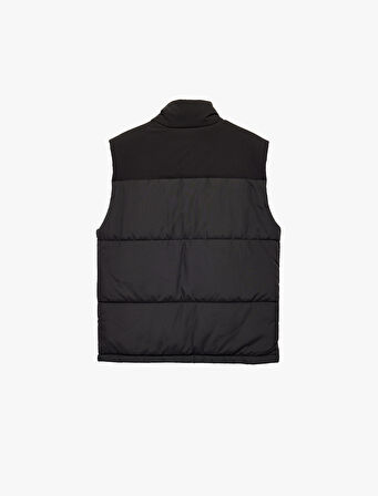 Fermuarlı Cep Detaylı Slim Fit Dik Yaka Kolsuz Şişme Yelek