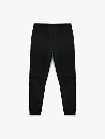 Baskılı Dikiş Detaylı Cepli Beli Bağcıklı Jogger Spor Eşofman Altı