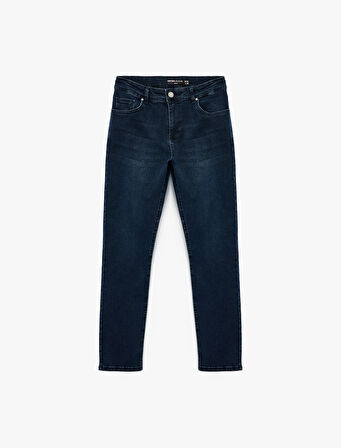 Normal Bel Pamuklu Slim Fit Jean Pantolon - Brad Jean