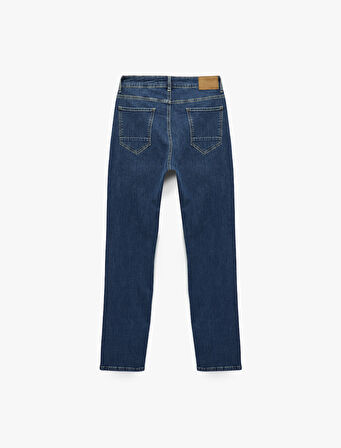 Cepli Straight Fit Düz Paça Jean Pantolon - Mark Straight Jeans