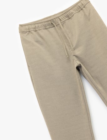 Straight Fit Pike Kumaş Cep Detaylı Beli Bağcıklı Pantolon