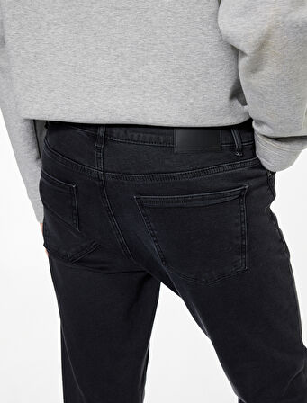 Slim Fit Düğmeli Cepli Jean Pantolon - Slim Fit Brad Jeans