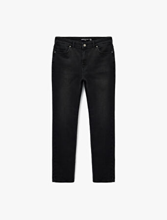 Slim Fit Düğmeli Cepli Jean Pantolon - Slim Fit Brad Jeans