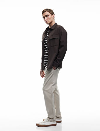 Cep Detaylı Katlamalı Paça Beli Bağcıklı Pantolon