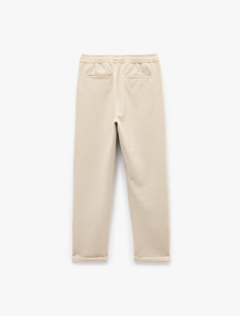 Cep Detaylı Katlamalı Paça Beli Bağcıklı Pantolon