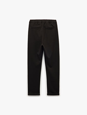 Cep Detaylı Katlamalı Paça Beli Bağcıklı Pantolon