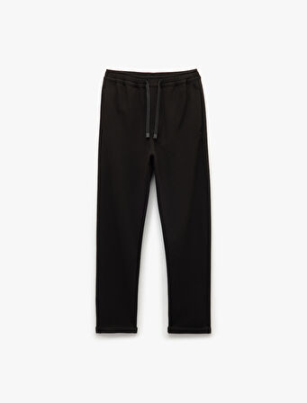 Cep Detaylı Katlamalı Paça Beli Bağcıklı Pantolon