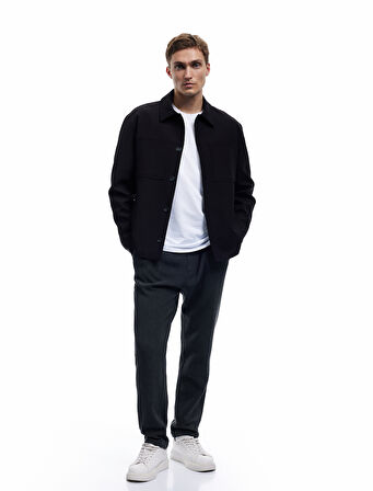 Normal Bel Cep Detaylı Düğmeli Fitilli Chino Pantolon