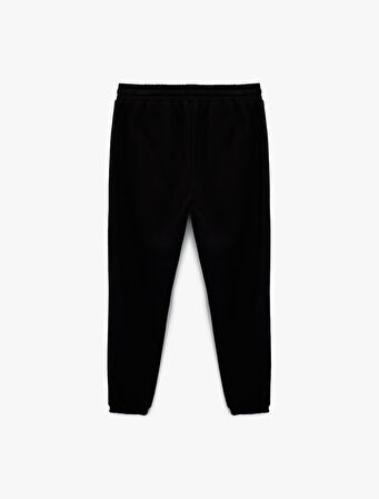 Beli Bağcıklı Şardonlu Cepli Jogger Eşofman Altı