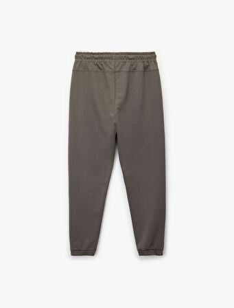 Pamuklu Fermuarlı Cepli Beli Bağcıklı Jogger Eşofman Altı