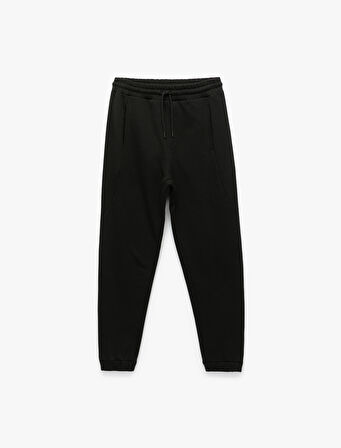 Pamuklu Cep Detaylı Beli Bağcıklı Jogger Eşofman Altı