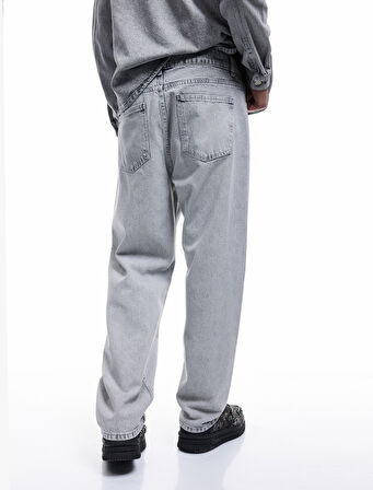 Pamuklu Cep Detaylı Bol Baggy Jean Pantolon