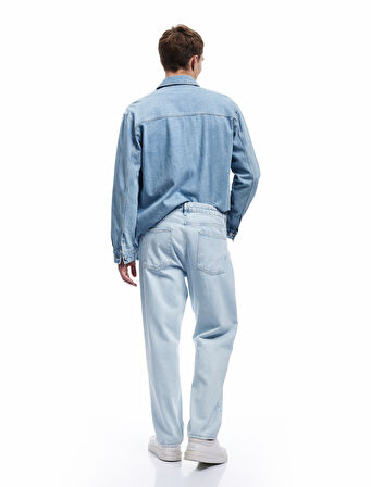 Pamuklu Cep Detaylı Bol Baggy Jean Pantolon