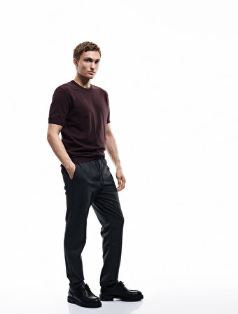 Beli Bağcıklı Katlamalı Paça Rahat Kesim Cep Detaylı Slim Fit Pantolon